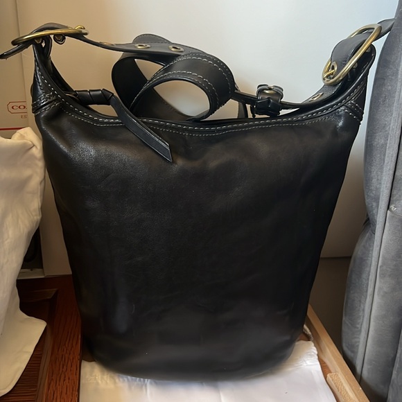Coach Bleecker Black Leather Set - Shopper, Convertible Duffle, Demi Bag, Wallet - Picture 7 of 15